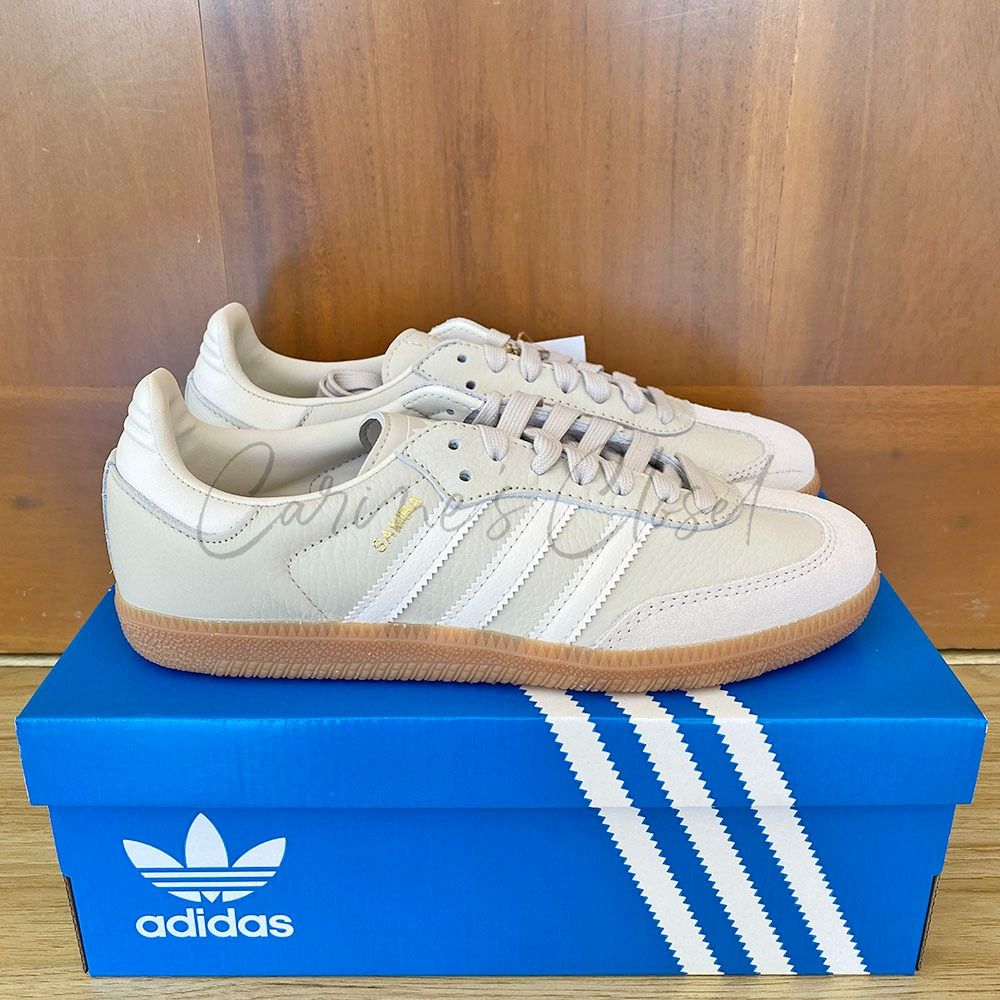 ON HAND Authentic ADIDAS Womens Samba OG Aluminum Gum Sneakers