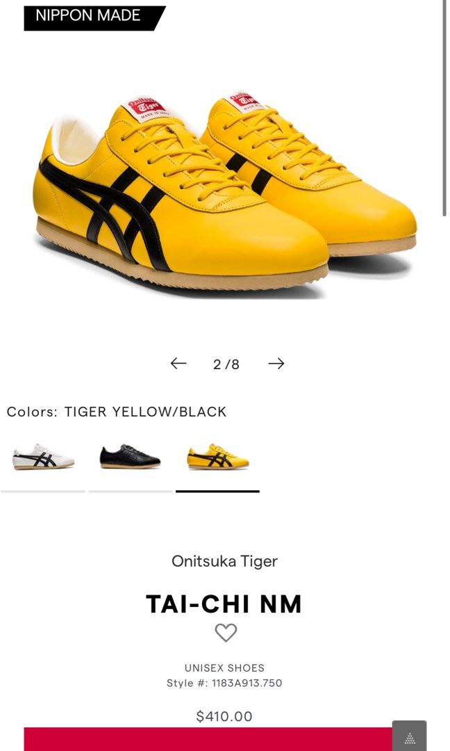Onitsuka Tiger Nippon Made, Kill Bill (Category: Sneakers) located in Singapore. Submitted by dougwas (Listing ID 1271009211, Image 3). Description: - Too small, worn 2-3x only - Bought in Japan, didn’t bring box back - Rtp S$410 - Pm for more pics, open to nego.