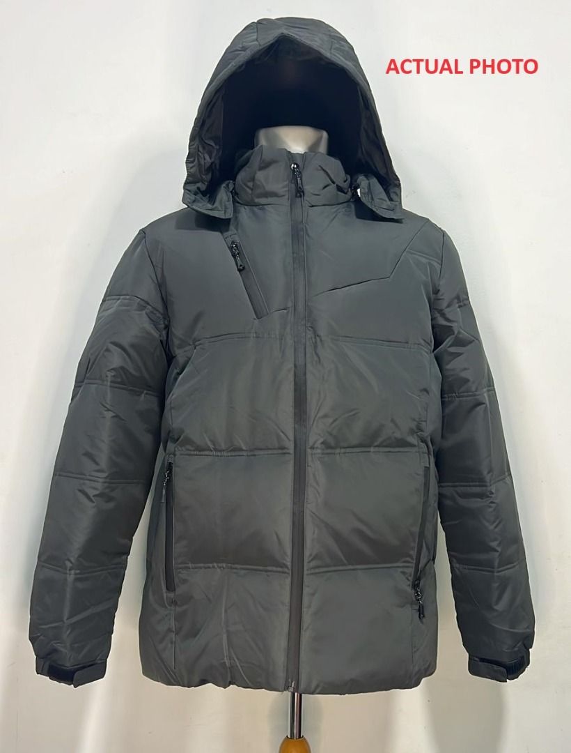 P4 White Duck Down Jacket Men s Coat Windproof Removable Cap
