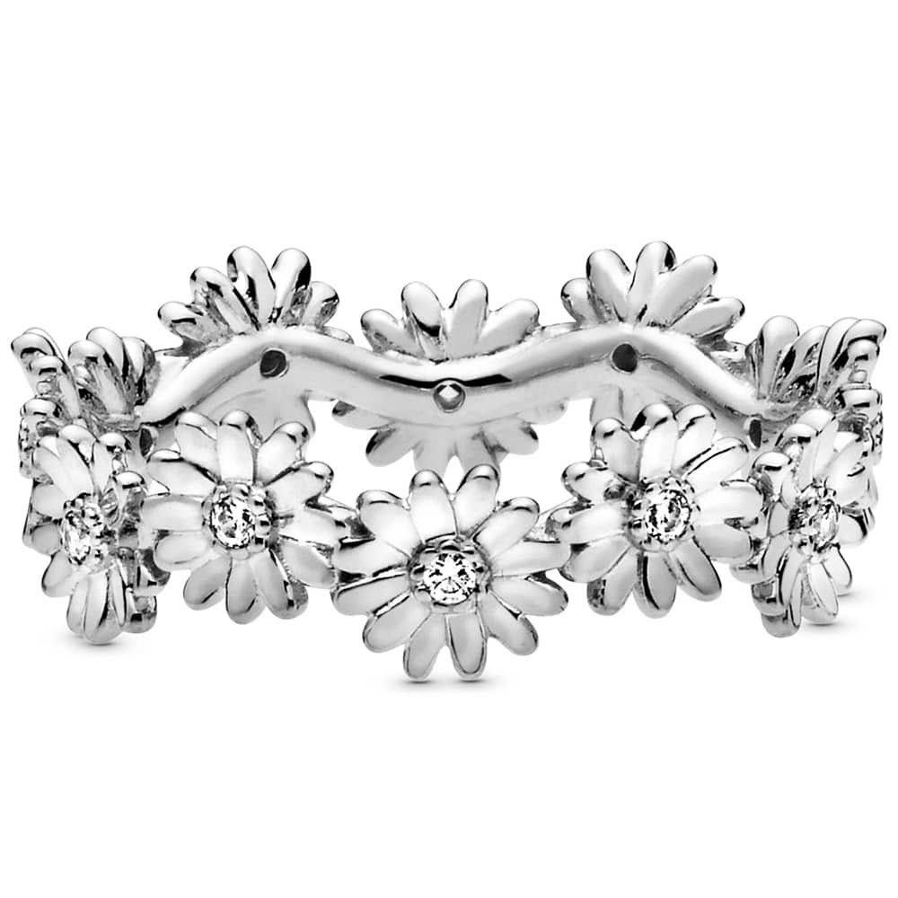 Pandora Authentic Sparkling Daisy Flower Crown Ring Women s