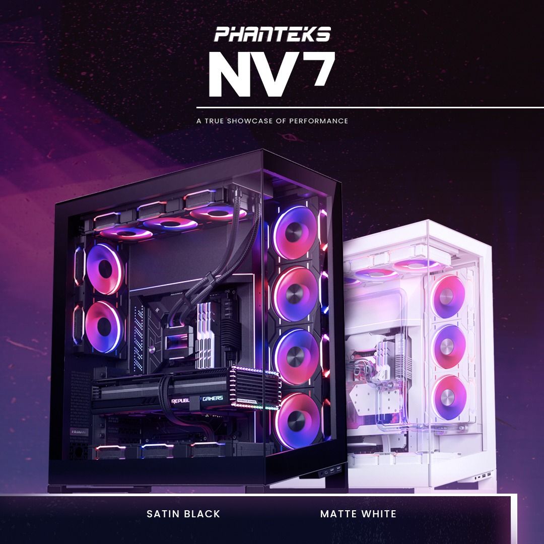 Phanteks NV Series NV5 ATX Case, Tempered Glass, DRGB - Matte White