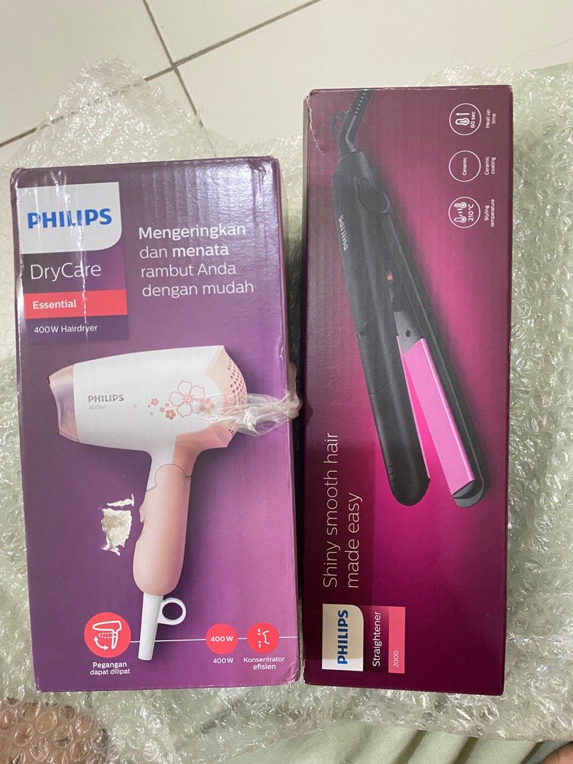 Philips Beauty Set Hair Dryer Straightener (Pengering Catokan)  (BARU&SEGEL)