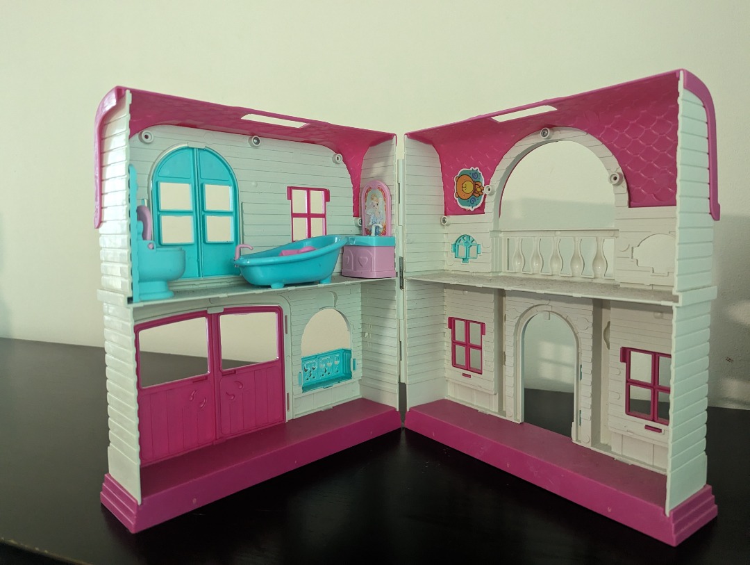Pink and green dollhouse hotsell