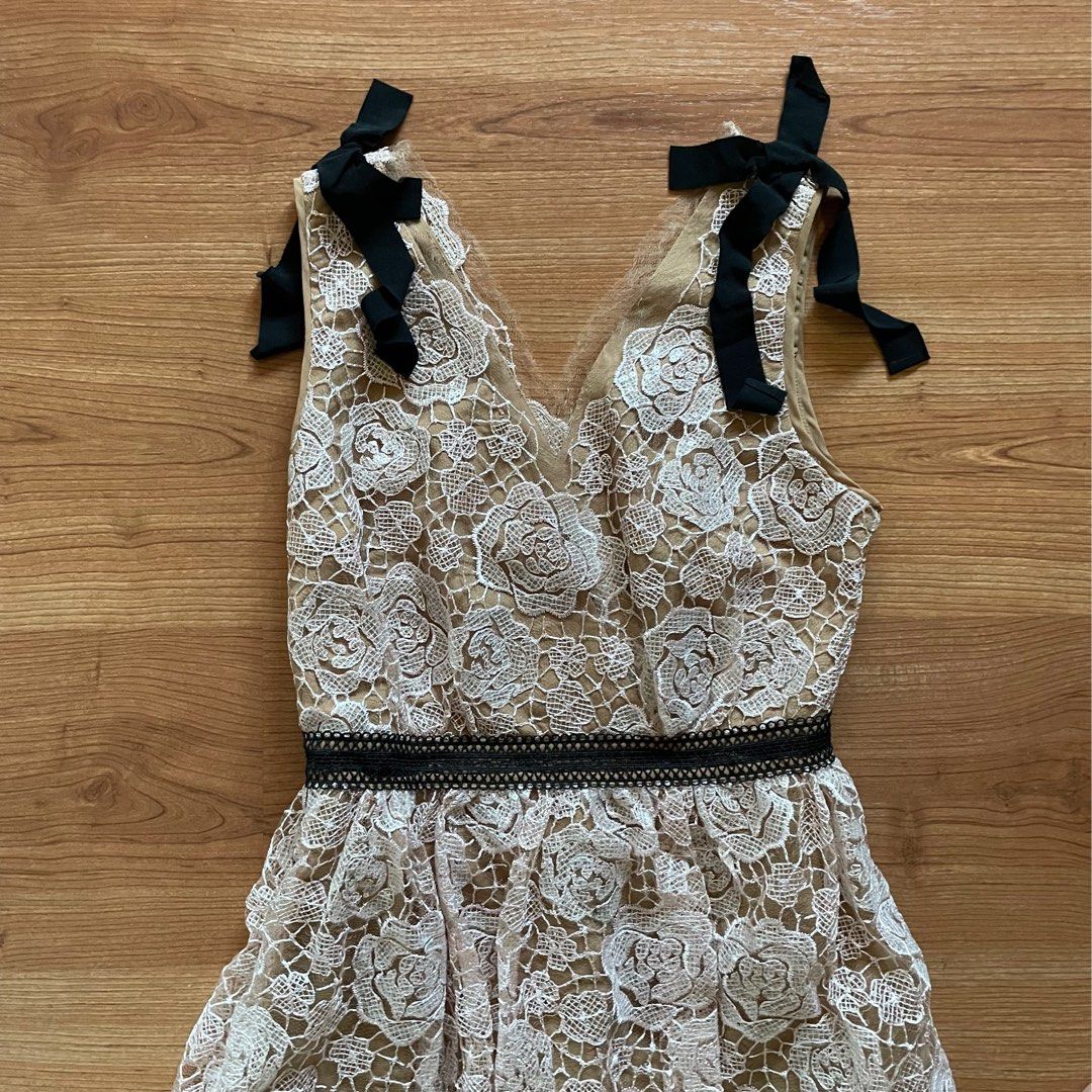 Pink Lace Dress self portrait dupe Small Women s Fashion