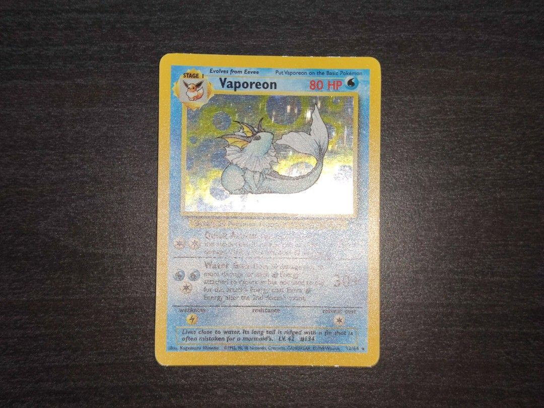 Pokemon Vaporeon 12/64 Jungle, Hobbies & Toys, Toys & Games on Carousell Pokemon Vaporeon 12/64 Jungle, Hobbies & Toys, Toys & Games on Carousell