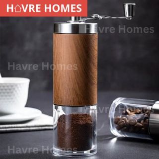 Portable Coffee Grinder Manual Household Coffee Bean Grinder Wood Grain Hand Grinder Coffee Machine