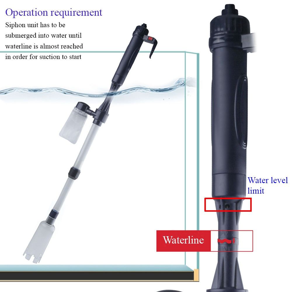 Portable USB Powered Gravel Vacuum Cleaner Set, Pet Supplies, Homes