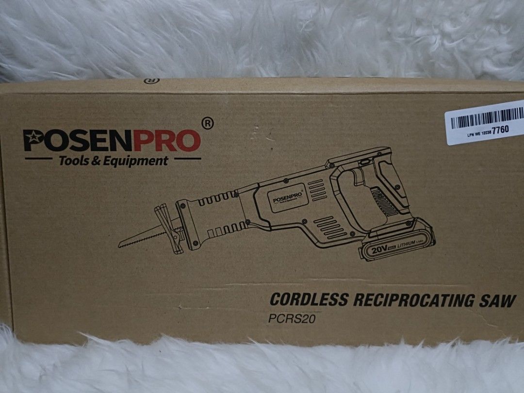 POSENPRO Cordless Reciprocating Saw 20V MAX 2.0Ah Battery Power