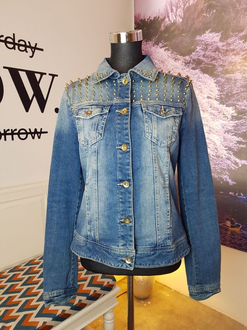 Studded denim 2025 jacket forever 21