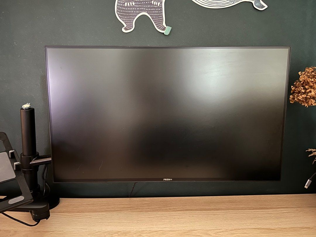 Prism 24” monitor + Monitor arm (arm + laptop stand), Computers & Tech ...