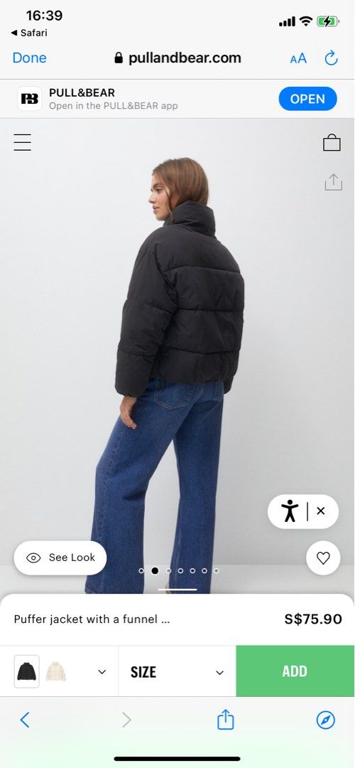 Pull & online bear puffer jacket