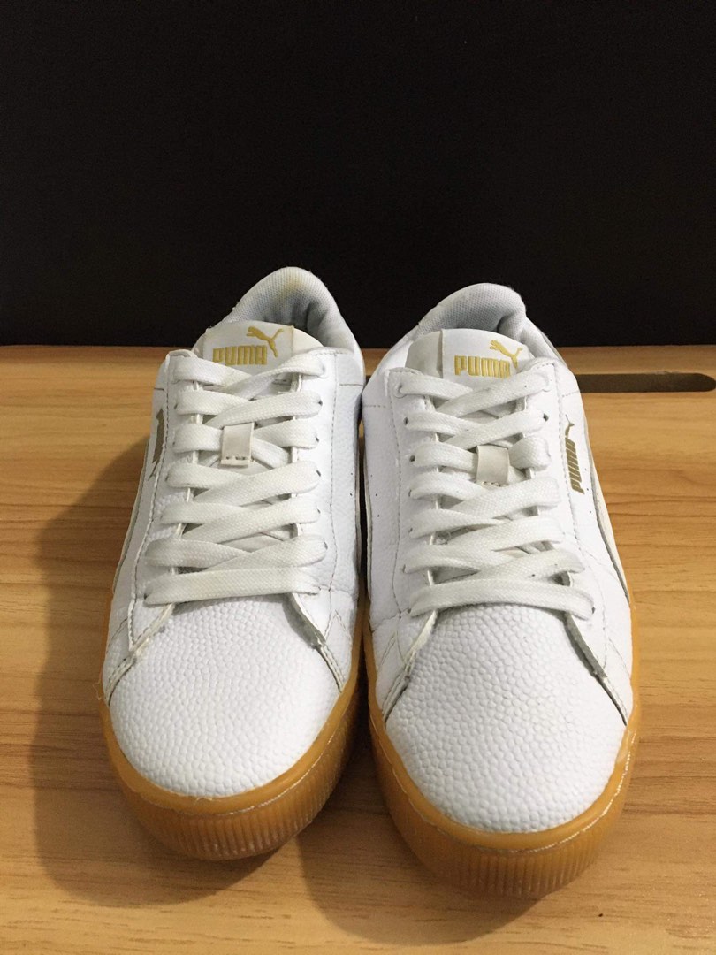 Puma platform vikky white clearance
