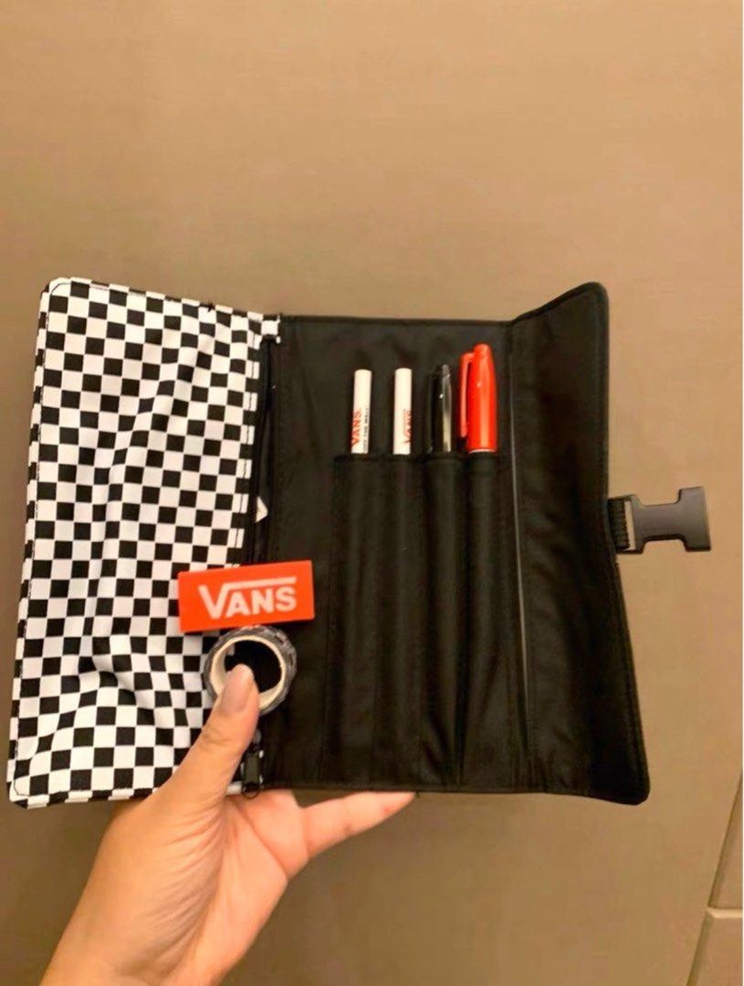 Vans checkered pencil case top