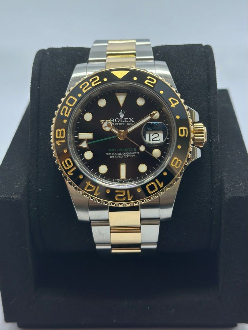 Rolex GMT Master II 116713ln Gold 40mm 0 Luxury Watches on
