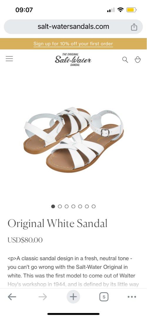 Saltwater Sandals in white Women s Fashion Footwear Sandals on
