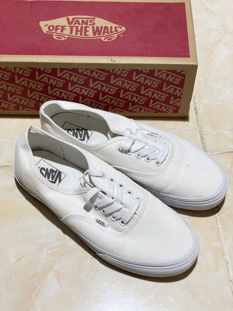 Sepatu Vans Authentic Classic True White Fesyen Pria Sepatu