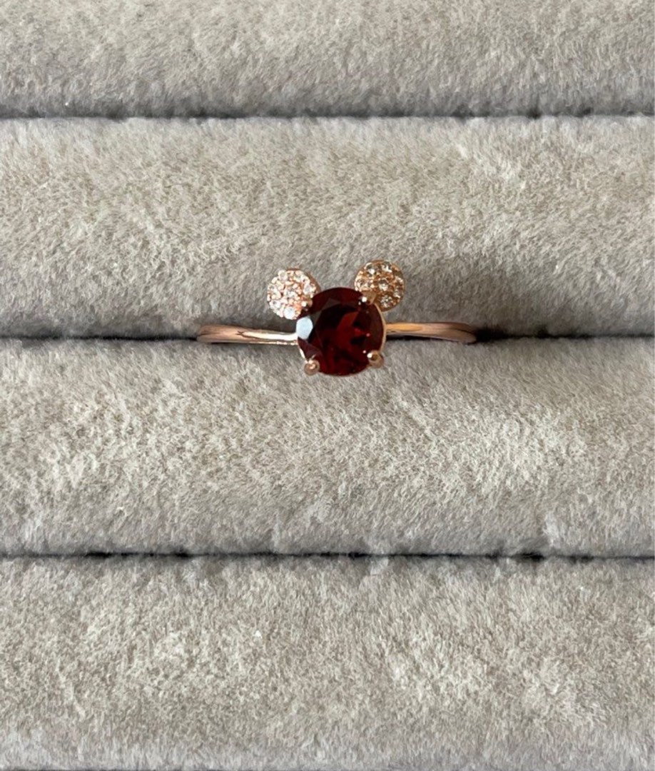 Spark Joy Red Garnet Ring Women s Fashion Jewelry Organisers