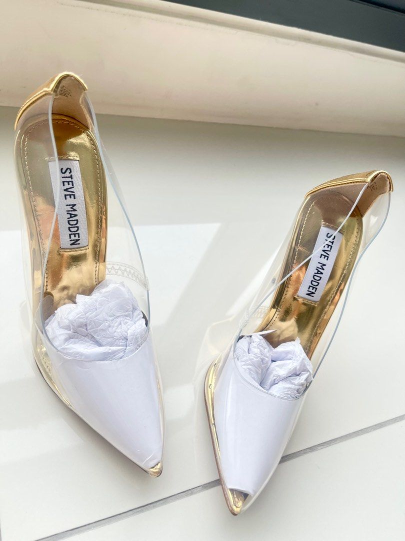 Steve madden clear heels Women s Fashion Footwear Heels on Carousell