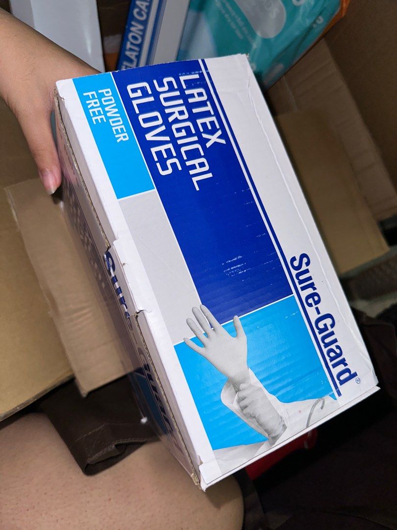 Sure Guard Sterile Latex Gloves 1 box (100pcs; 50pairs), Health