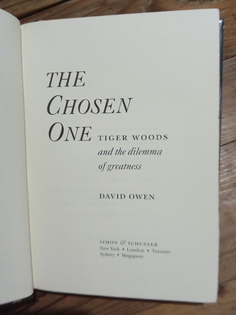 The chosen one tiger woods biography book, Hobbies & Toys, Books