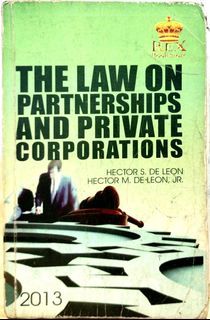 The Law on Partnerships and Private Corporations