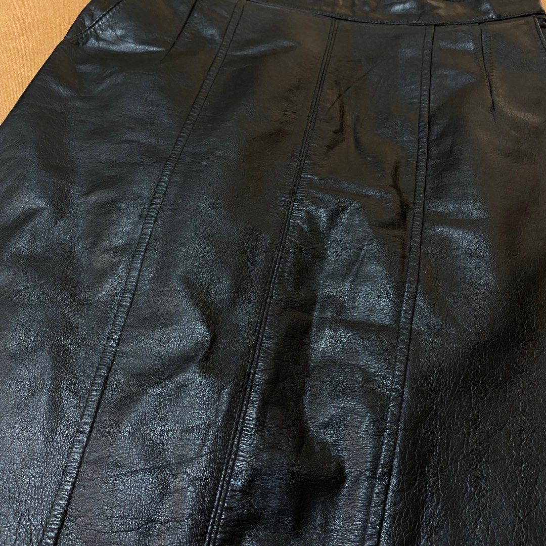 Genuine leather pencil skirt shop
