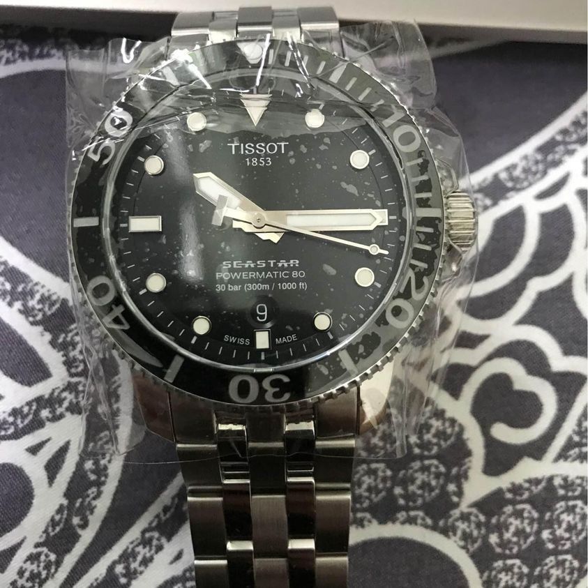 TISSOT SEASTAR 1000 POWERMATIC 80 Automatic Black Dial Men s Watch T120.407.11.051.00