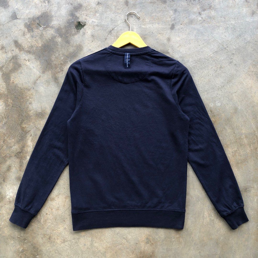 Tommy hilfiger tape new arrivals sweatshirt navy