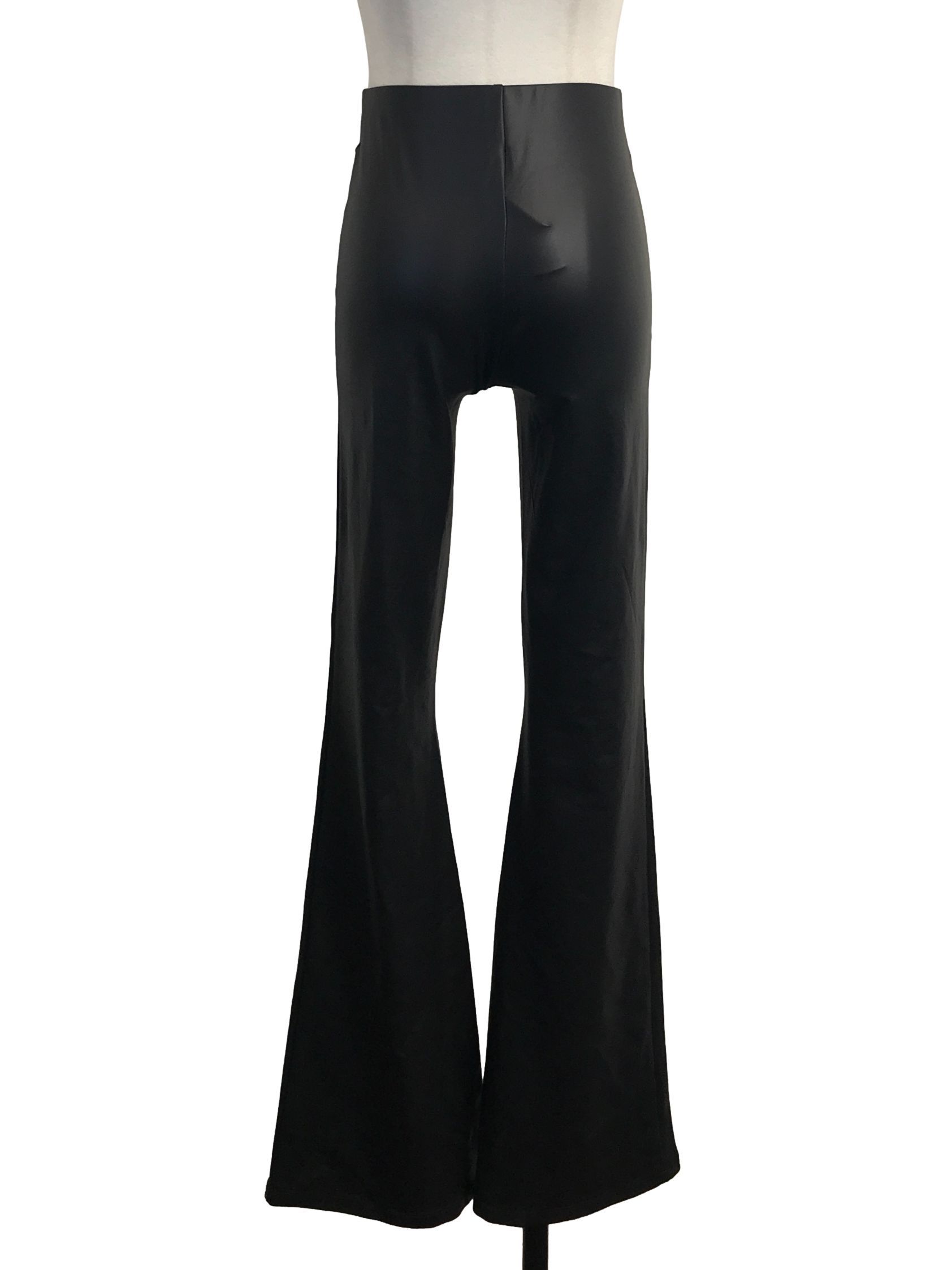 Topshop faux hotsell leather flare pants