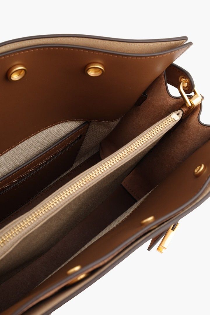 TORY BURCH Lee Radziwill Petite Double Bag in Tiramisu, Barang