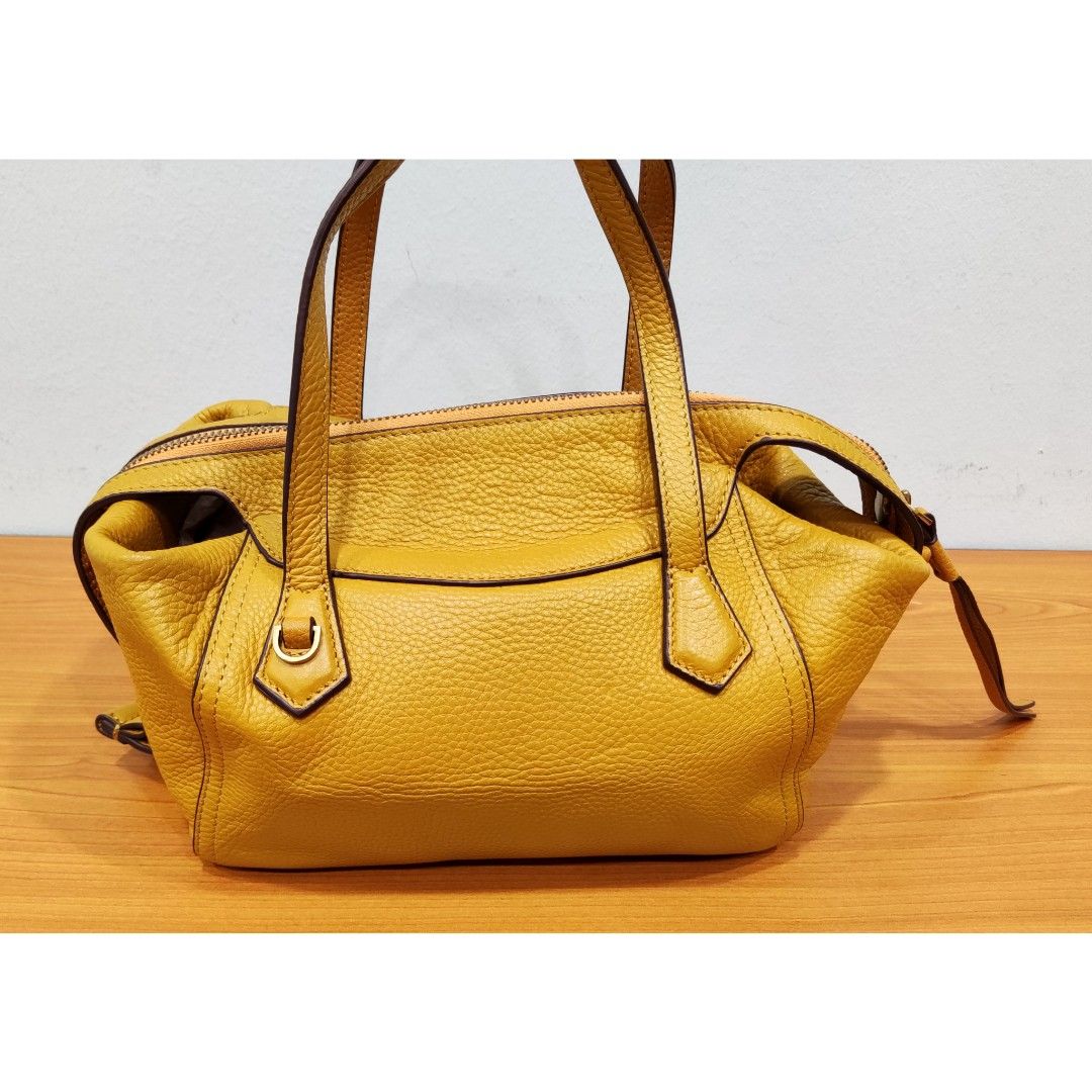 TORY BURCH Perry Small Satchel Yellow Luxury Bags Wallets on Carousell