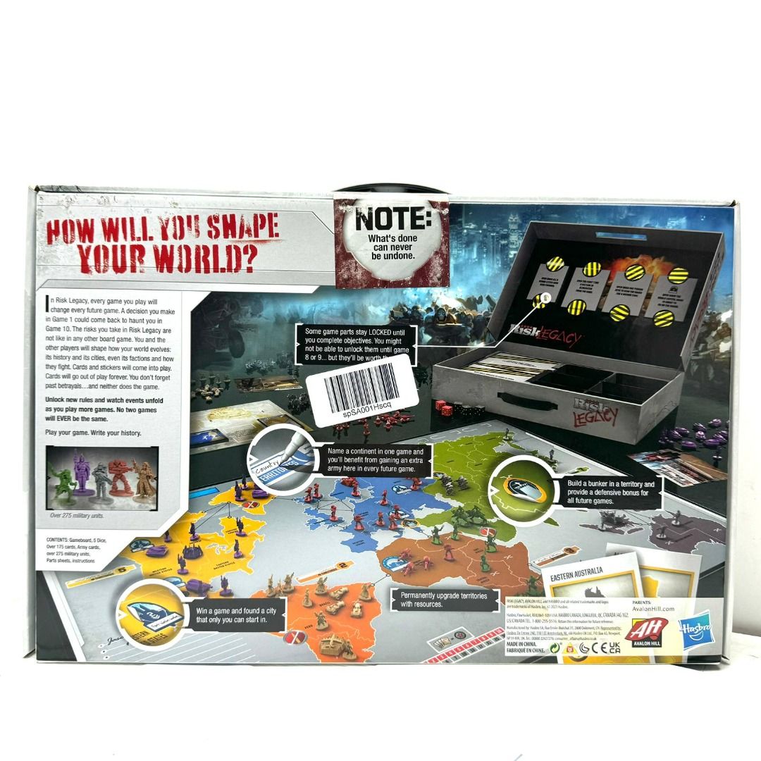 TP-Hasbro Gaming Avalon Hill Risk Legacy Strategy Tabletop Game ...
