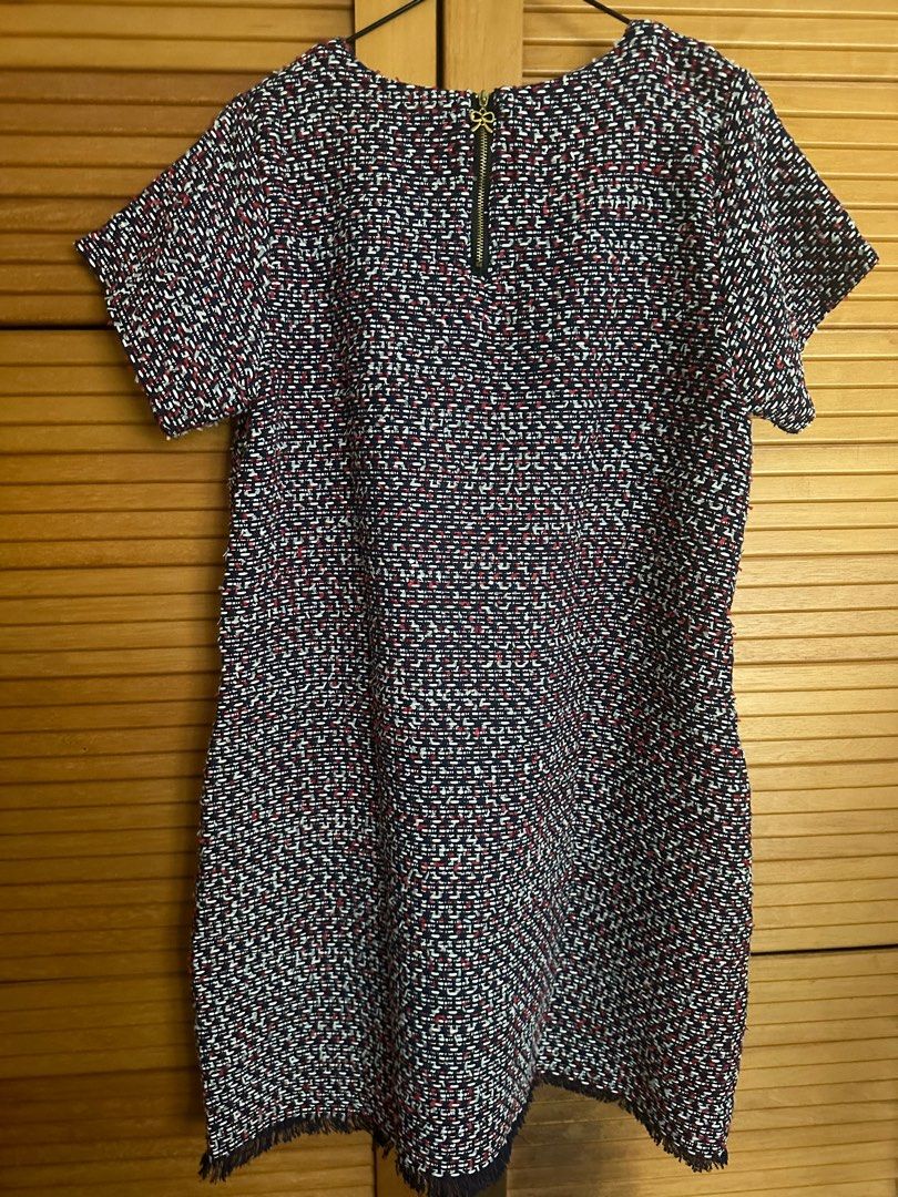 Tweed Dress (Category: Dresses) located in San Fernando. Submitted by mystuff4less (Listing ID 1270859923, Image 3). Description: Brandnew locally made Tweed Dress Color: Navy/Blue/White Size: Bust max to 36 Length 31.5.