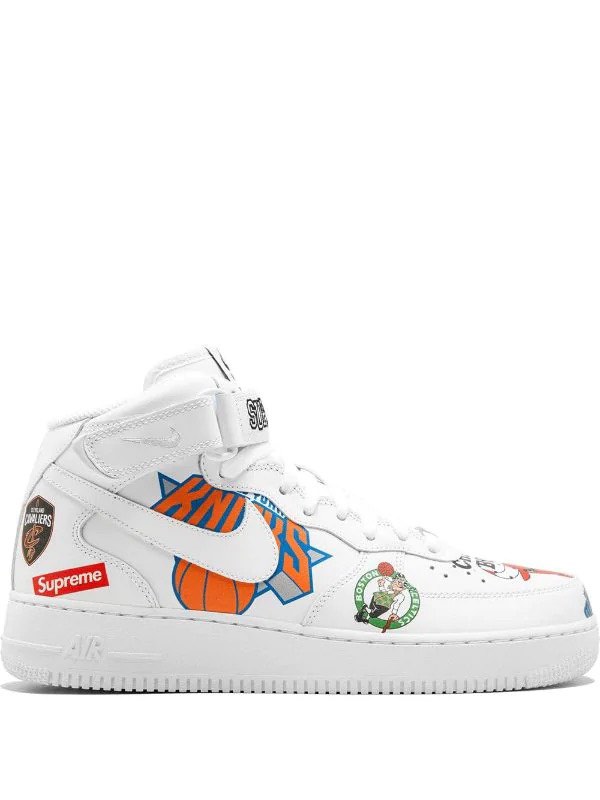 Air force 1 supreme nba white sale