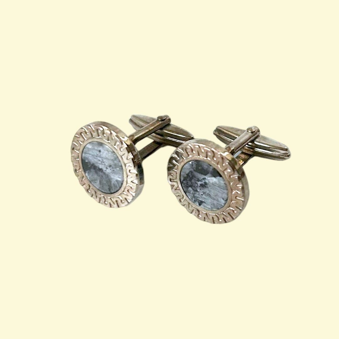 Boutons De Manchette Nina Ricci - Acier - Occasion En Bon état D'usage - Paire Fine Et élégante