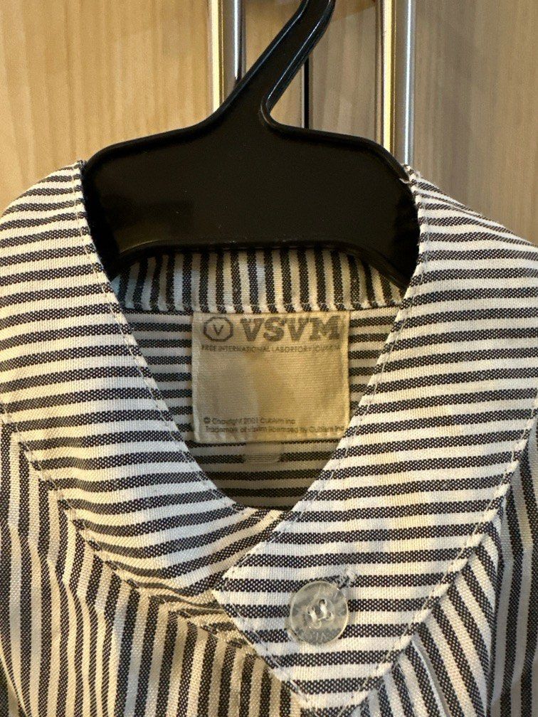 Visvim Chinese Collar Stripes Button Down, Men's Fashion, Tops & Sets ...