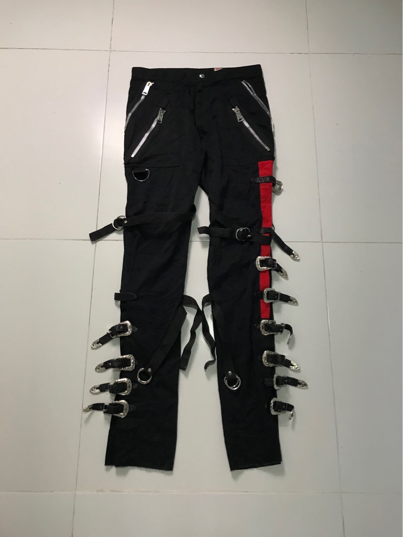 Vtg Michael Jackson “Bad” Era Custom prototype buckle black & red pants