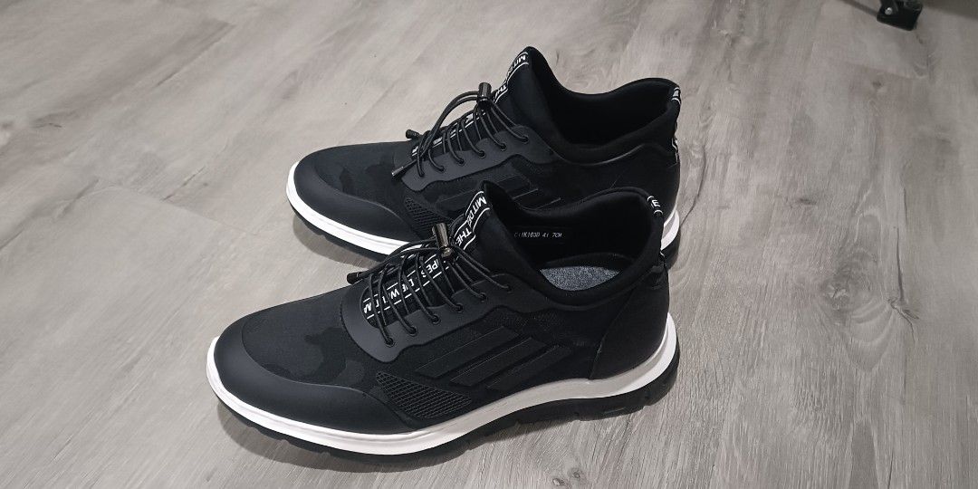Walking Tall Black Sneakers Elevator Shoes Men s Fashion Footwear Sneakers on Carousell