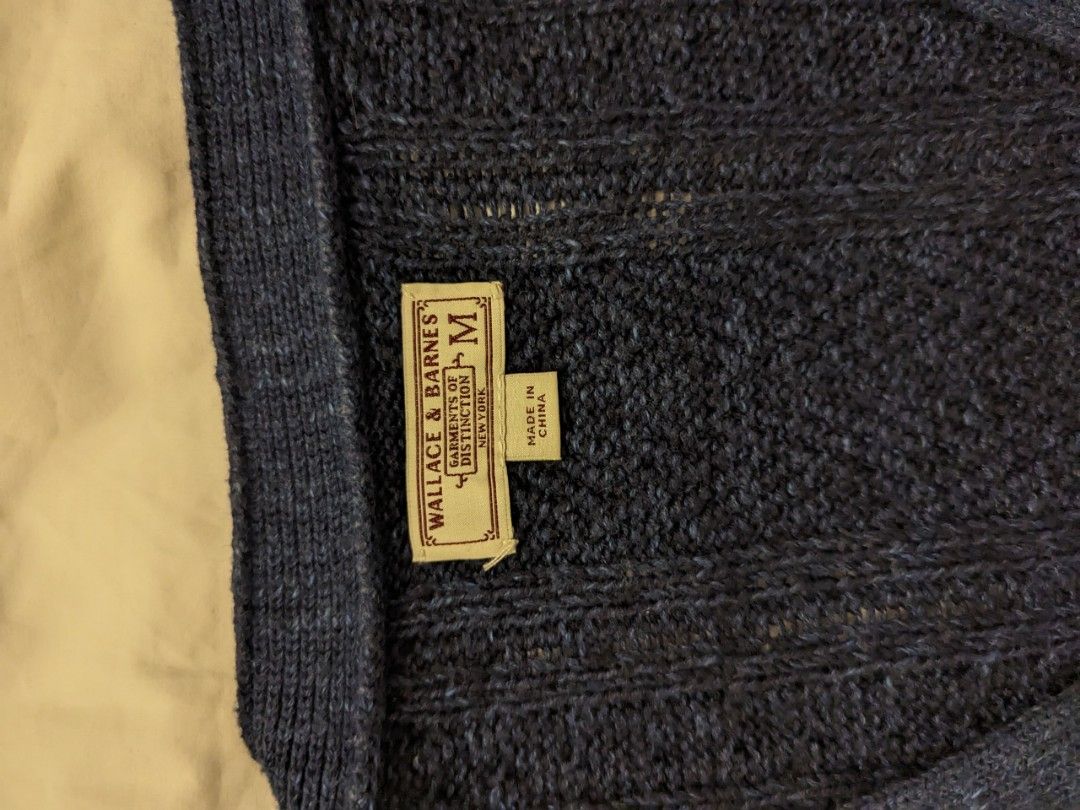 Wallace and Barnes Navy Sailor cardigan