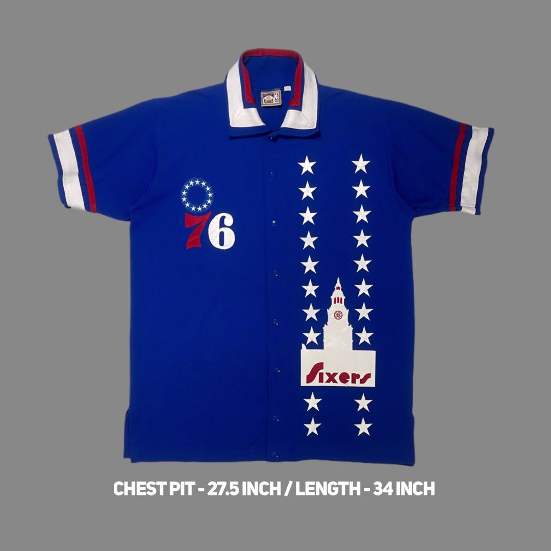 Warm up Jersey Philadelphia 76ers NBA Mitchell Ness Hardwood