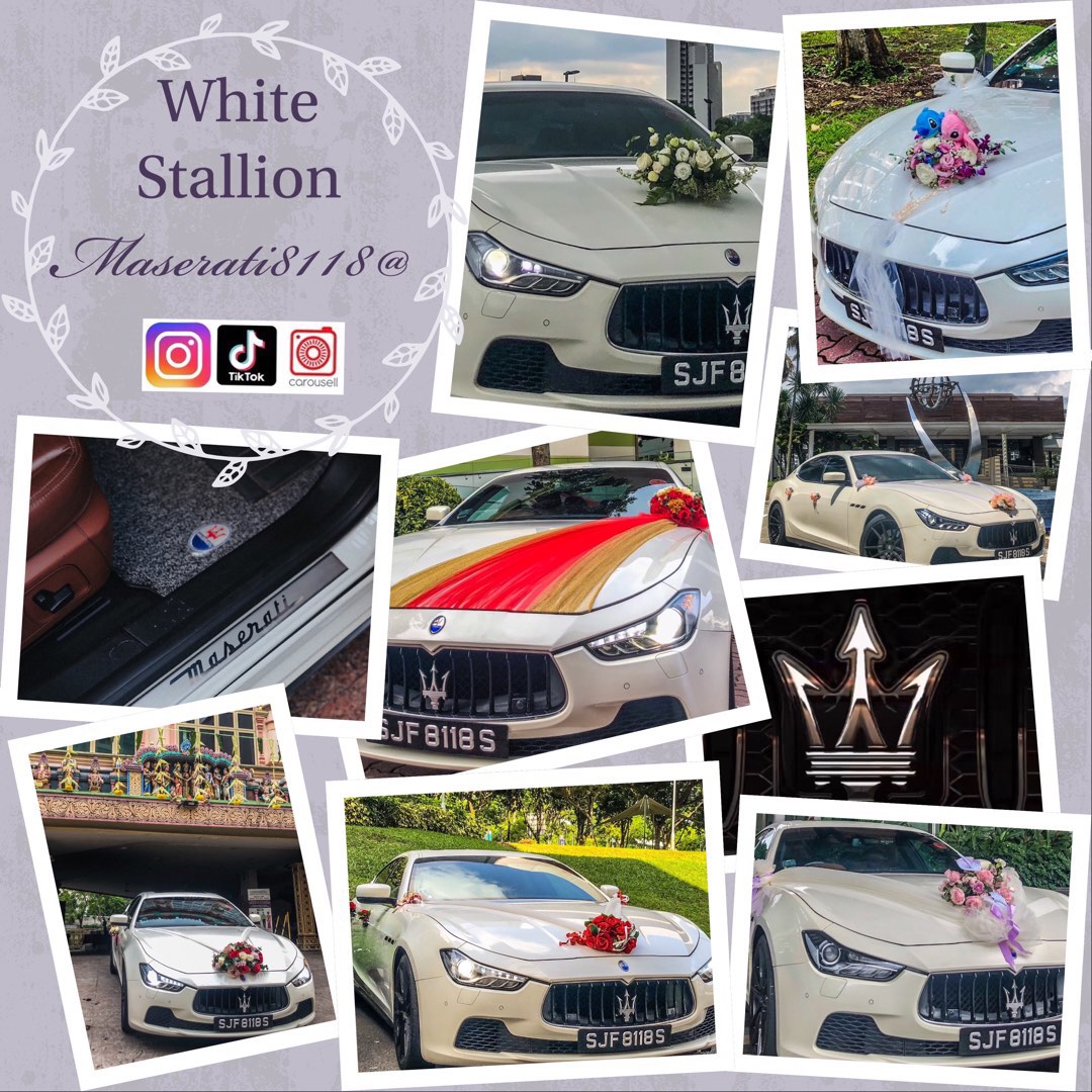 Wedding / Bridal Car Rental (Maserati Sport Luxury Sedan with Chauffeur