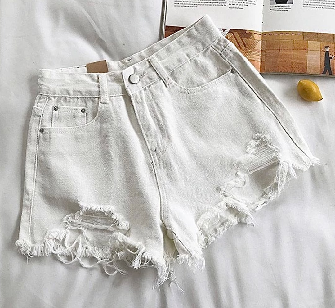 White maong shorts outlet