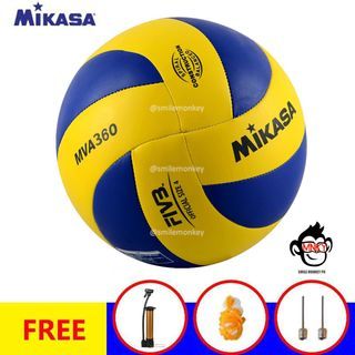 [WHOLESALE minimum 30pcs.] Mikasa Volleyball FIVB MVA 360 with Air Pump, Pins, Net Set