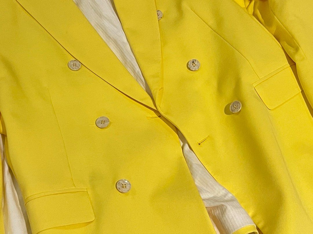 Mens yellow blazer zara outlet