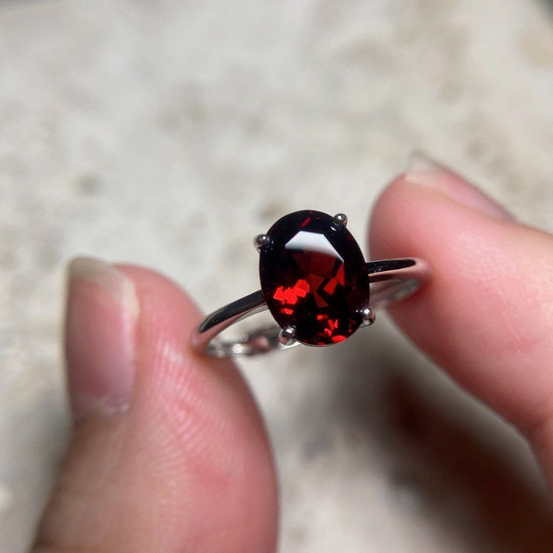 Garnet stone hotsell ring
