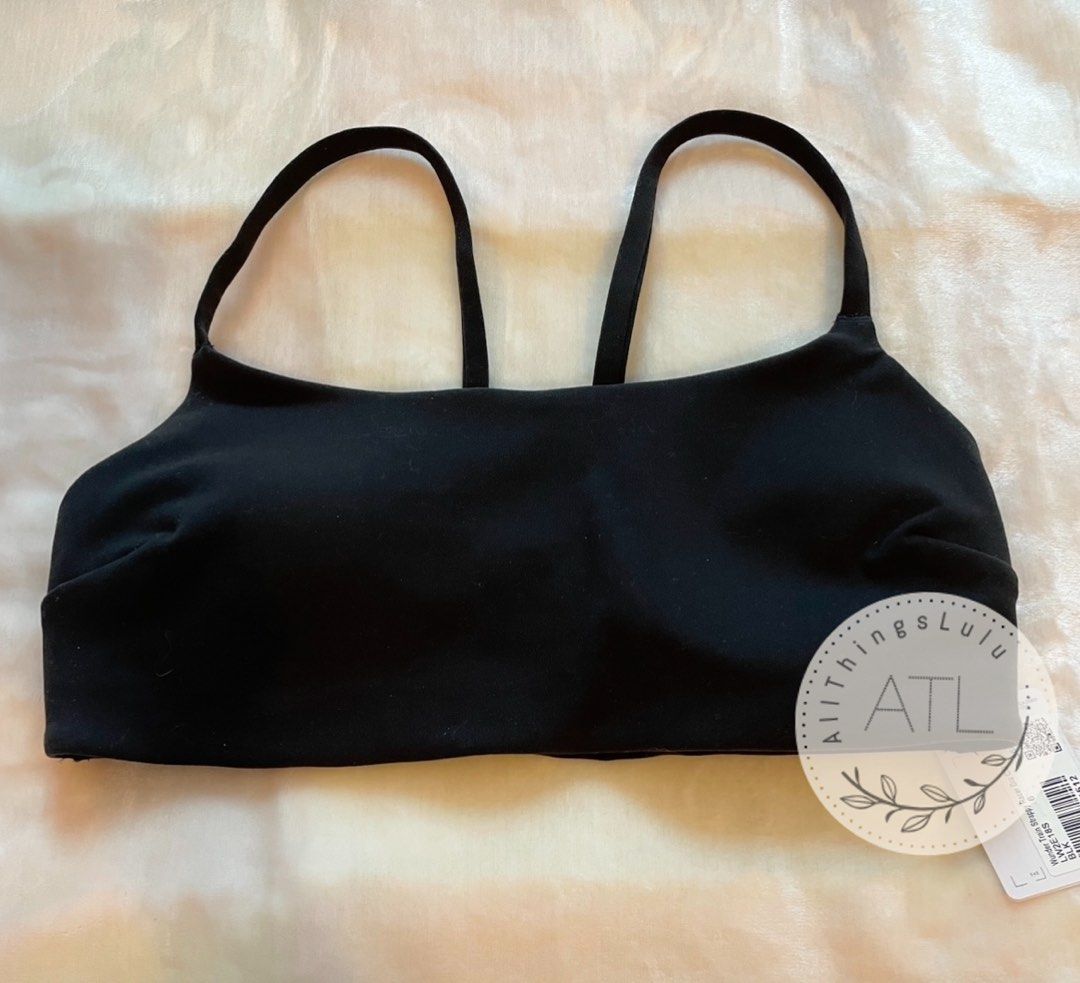 6] Lululemon Wunder Train Strappy Racer Bra *Light Support, C/D Cup Size 6  (Black), Women's Fashion, Activewear on Carousell