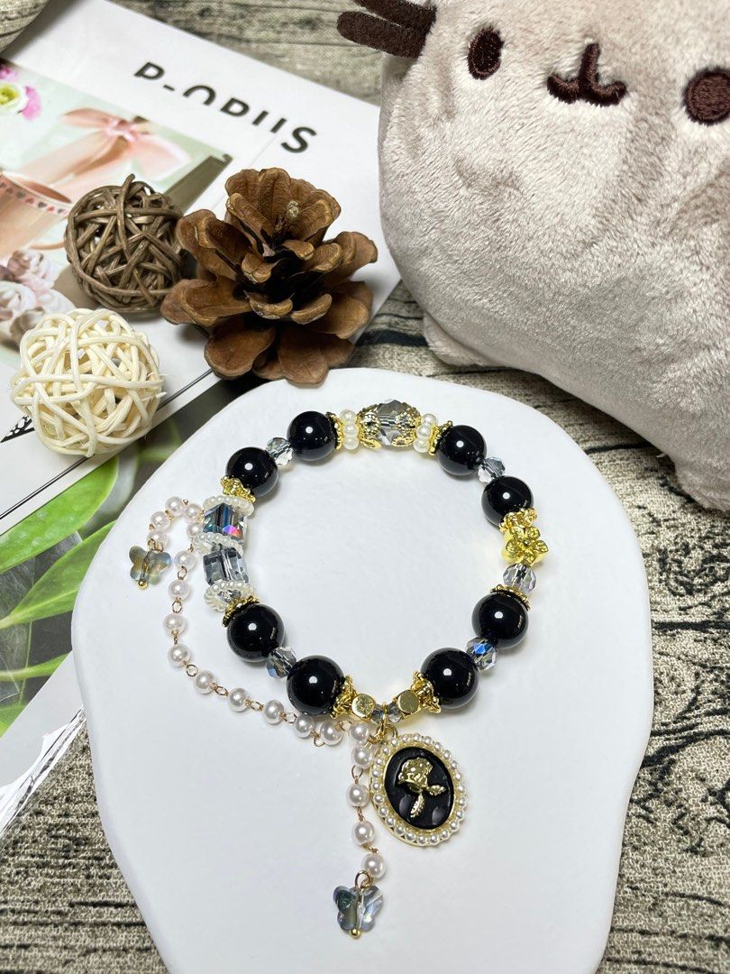 Black Obsidian Crystal Bracelet Women s Fashion Jewelry