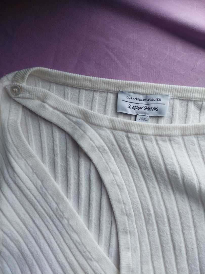 Fitted asymmetric button up knit cardigan best sale