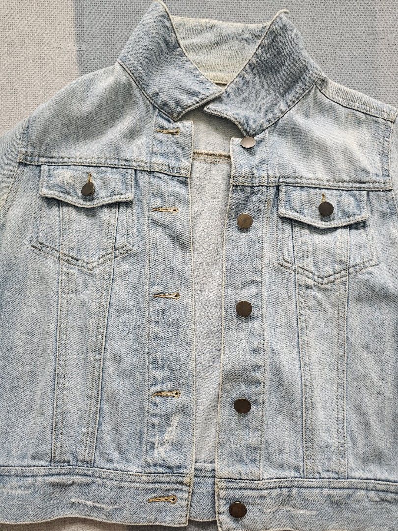 Washed out jean best sale jacket