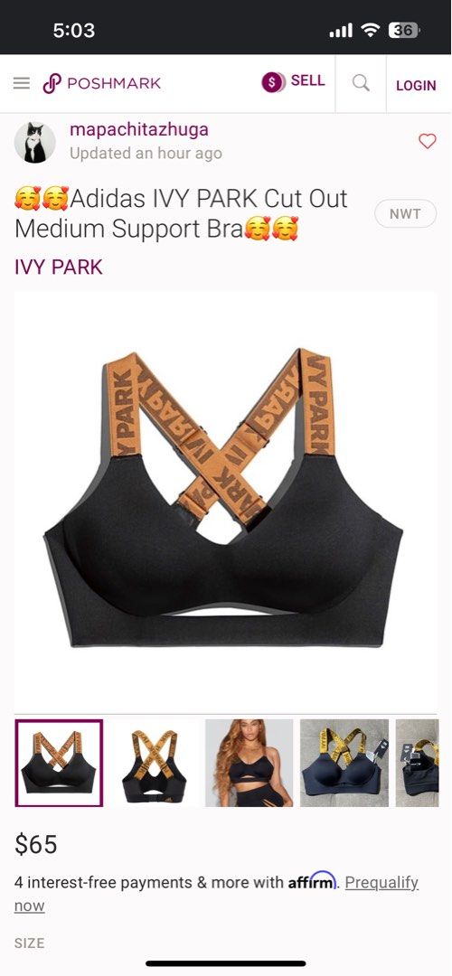 BNWT Ivy Park sports bra, similar to Adidas sports bra, Women's Fashion,  Activewear on Carousell